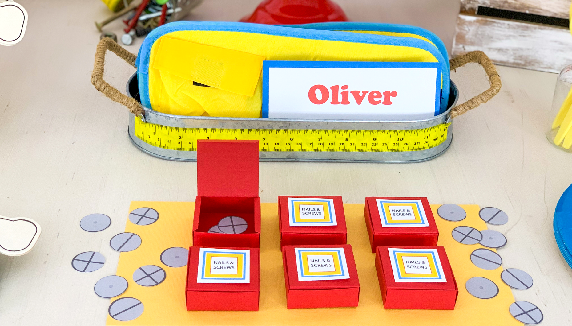 construction party diy tool belts Your little one can build some fun birthday memories with the creative ideas in this adorable Handyman Construction Party!