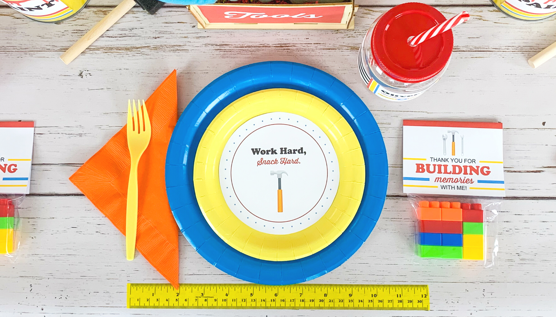 handyman construction party Your little one can build some fun birthday memories with the creative ideas in this adorable Handyman Construction Party!