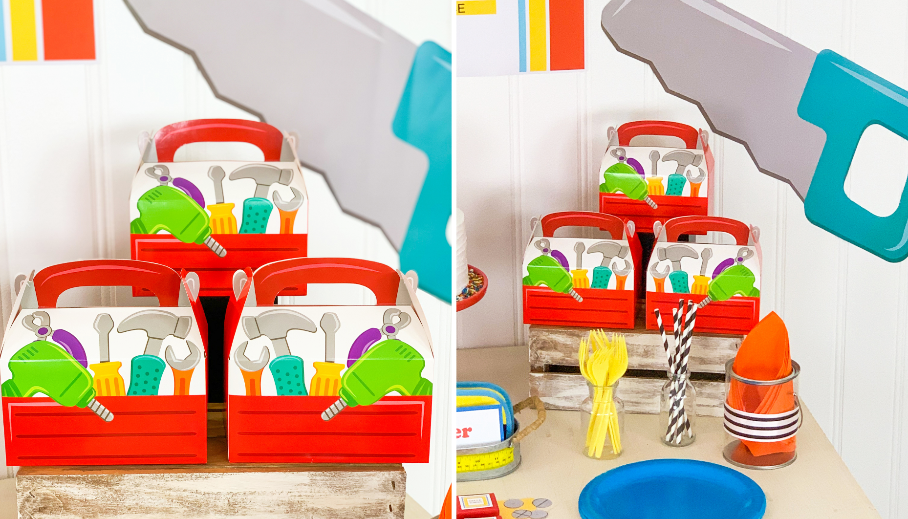 construction party favors Fill these adorable Construction Party Favor Boxes with goodies, then send them home with your little handymen after a hard day's work!