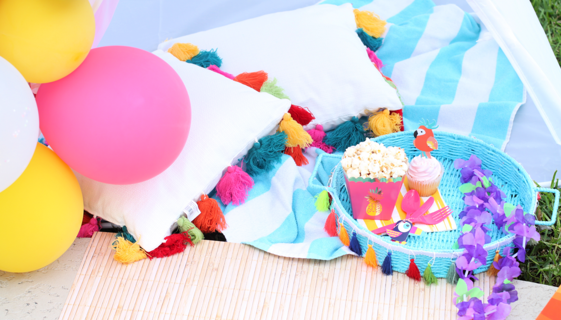 Tropical Tassel Serving Tray