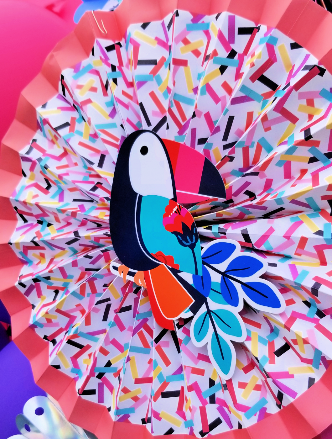 Tropical Toucan Paper Fan