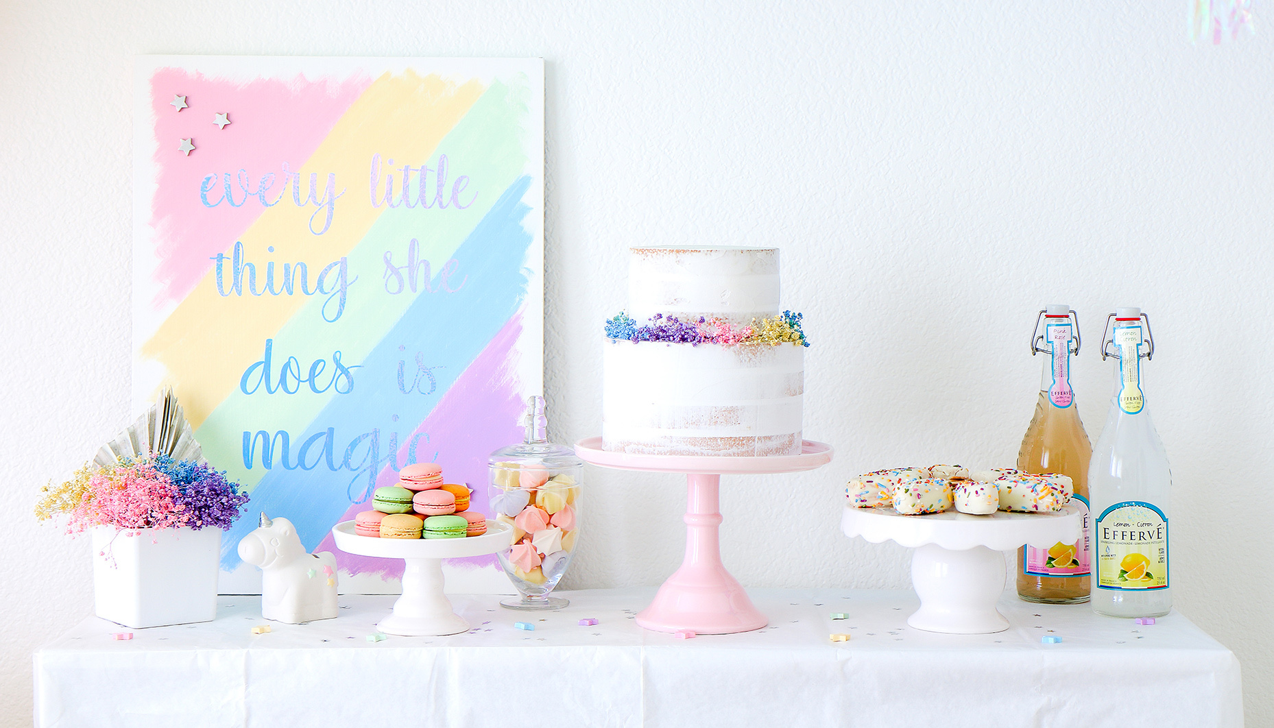 rainbow unicorn sip and see ideas
