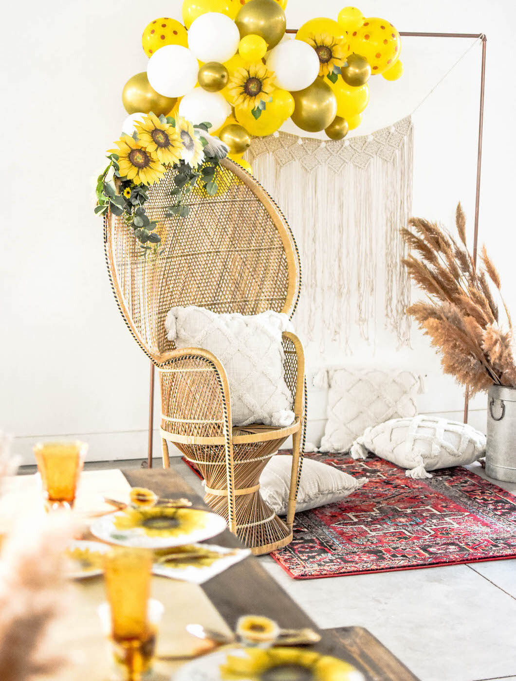 Bohemian Sunflower Boho Bridal Shower Ideas