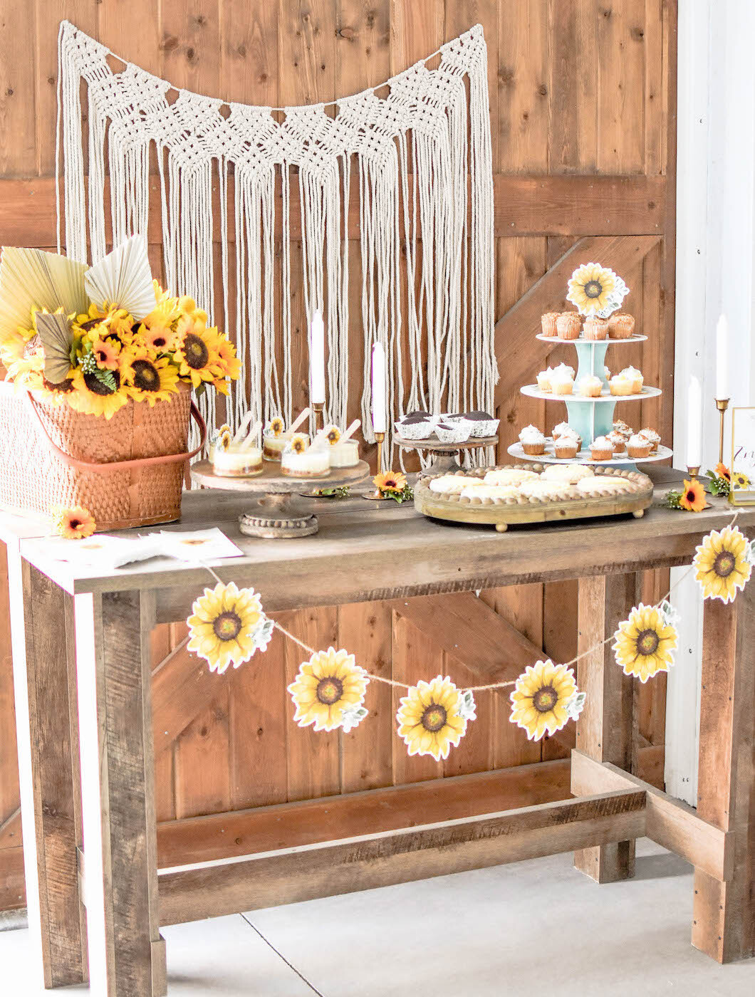Bohemian Sunflower Boho Bridal Shower Ideas