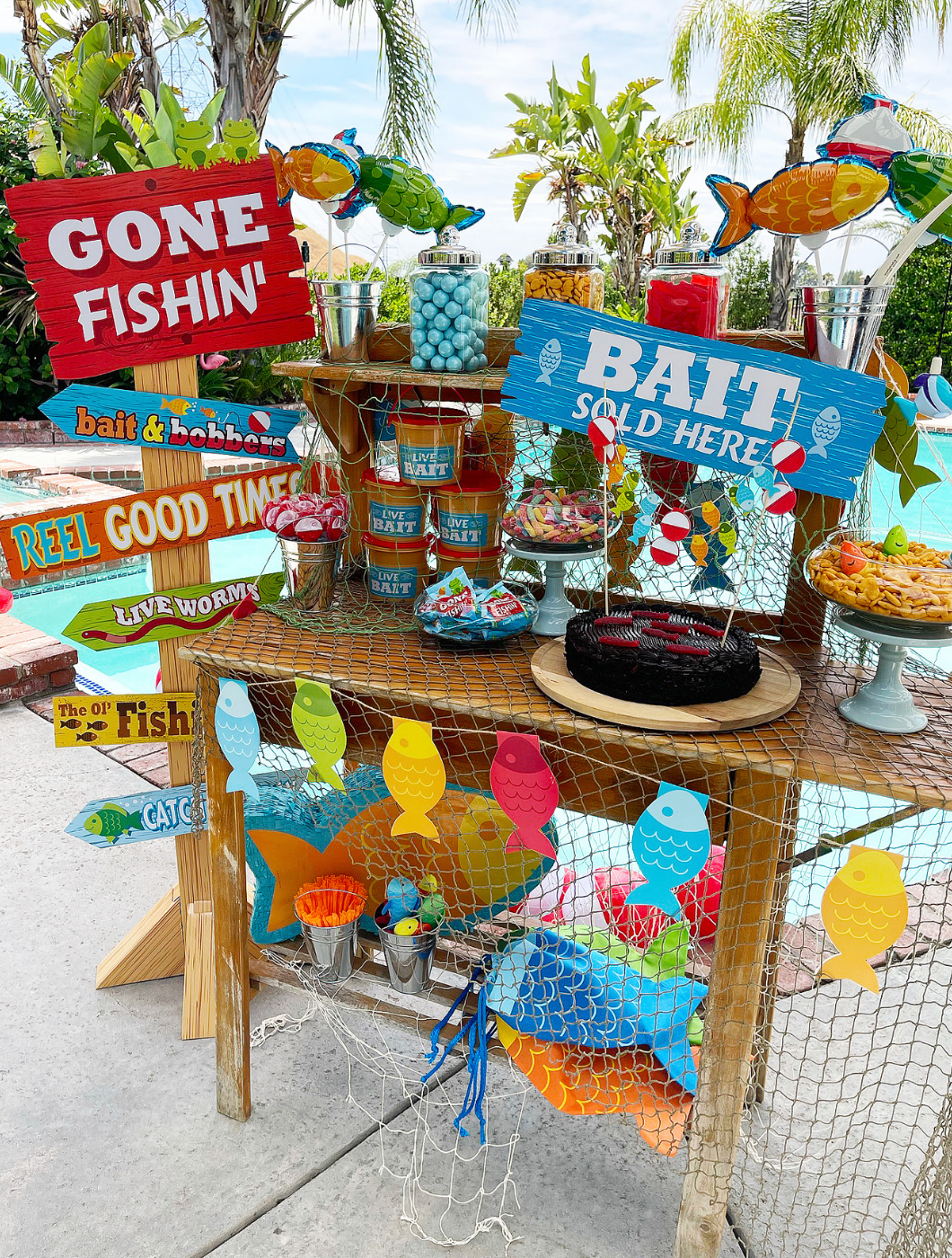 How to Decorations for a Fishing Themed Party - My Humble Home and