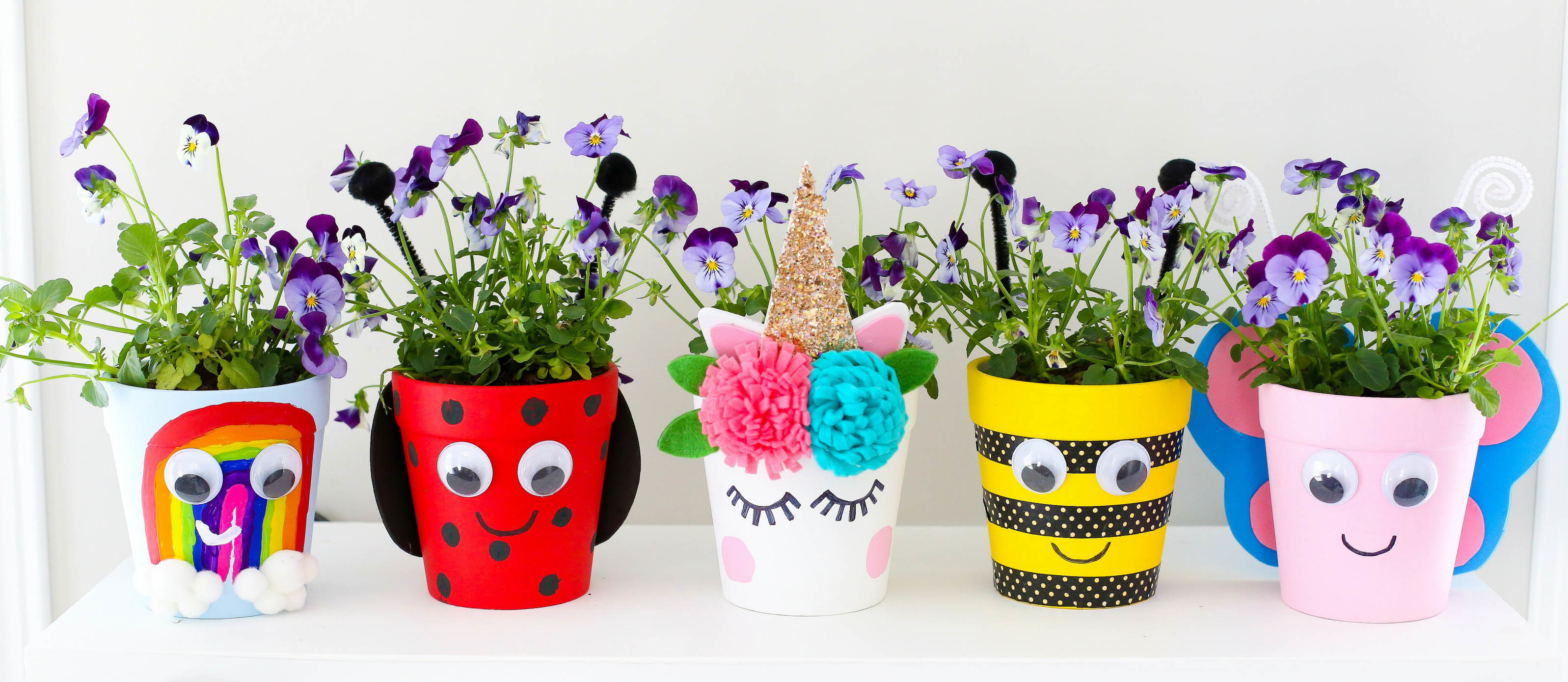 Faux Mosaic Flower Pot | Fun Family Crafts