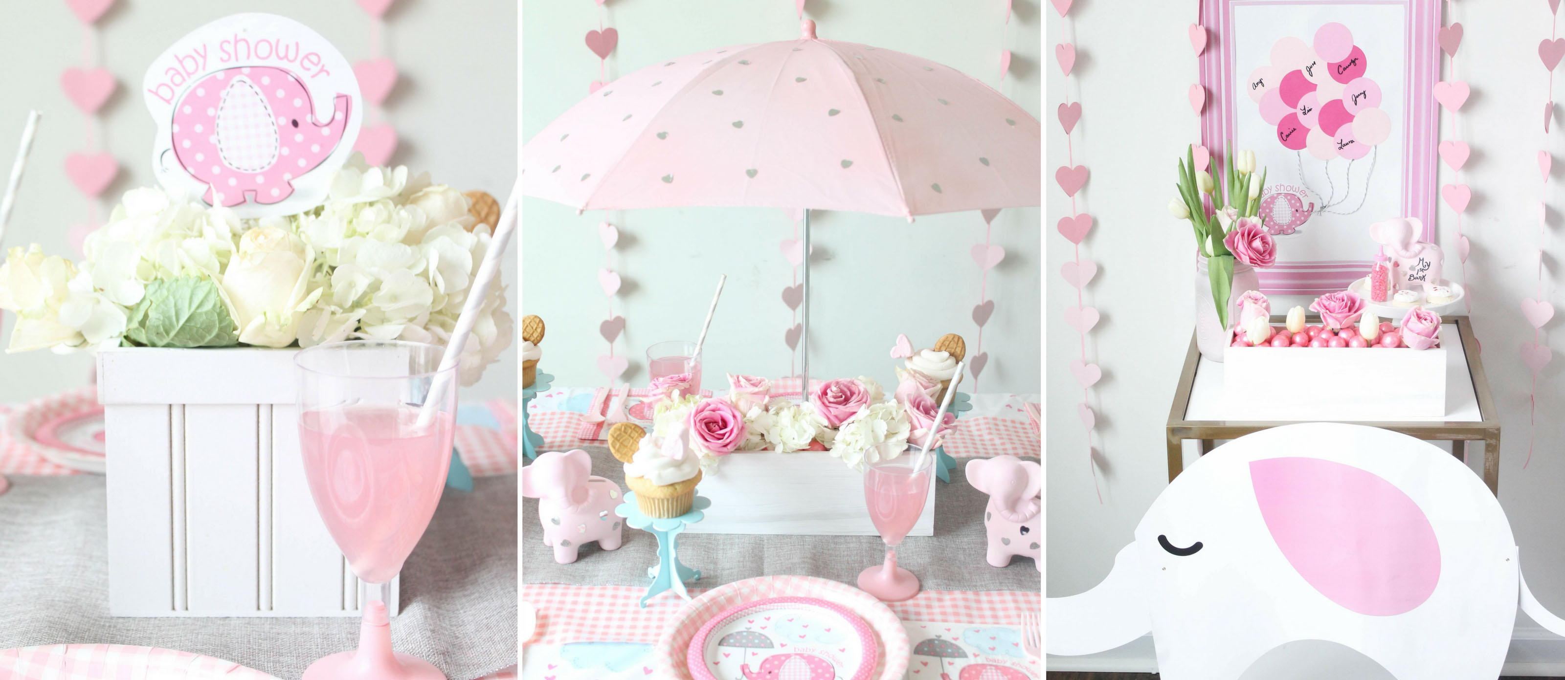 elephant themed baby shower ideas for girl