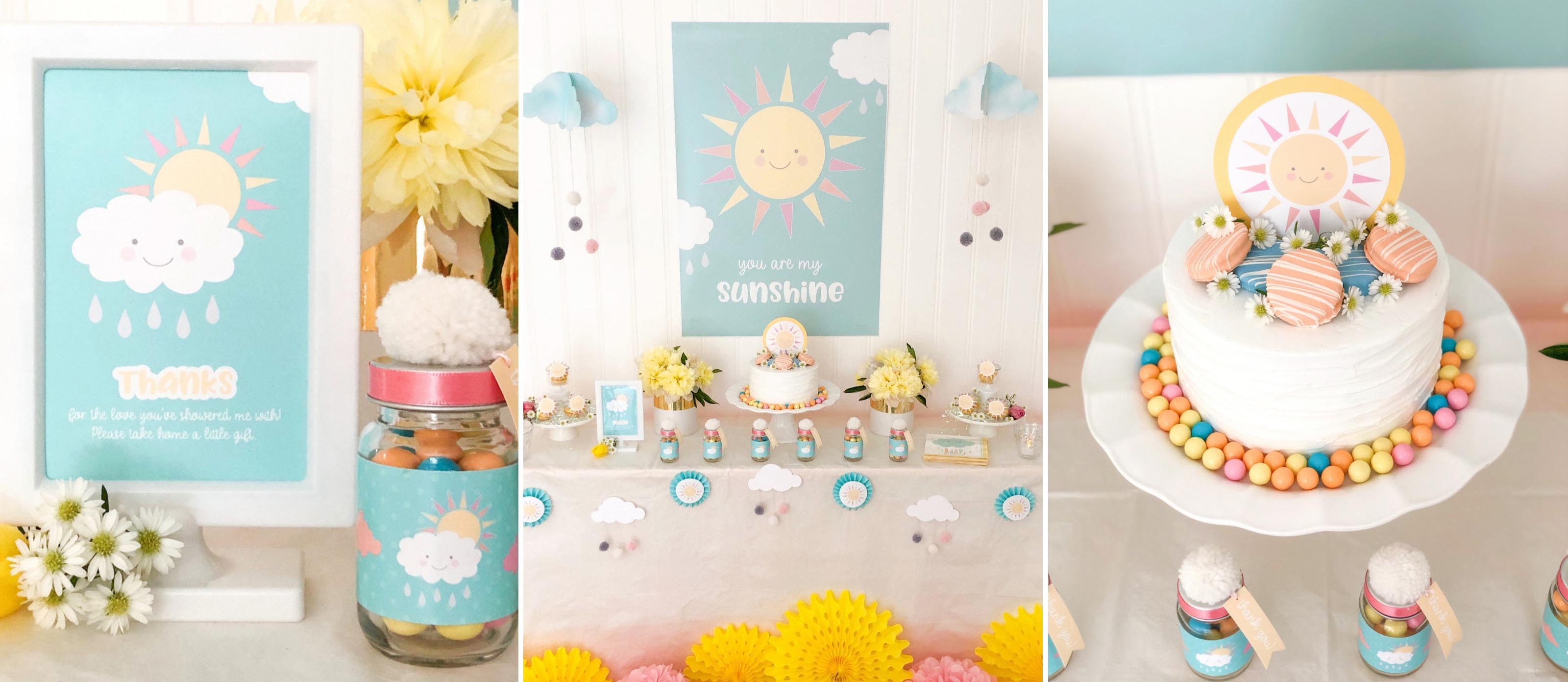 Sunshine Baby Shower Printable Pack