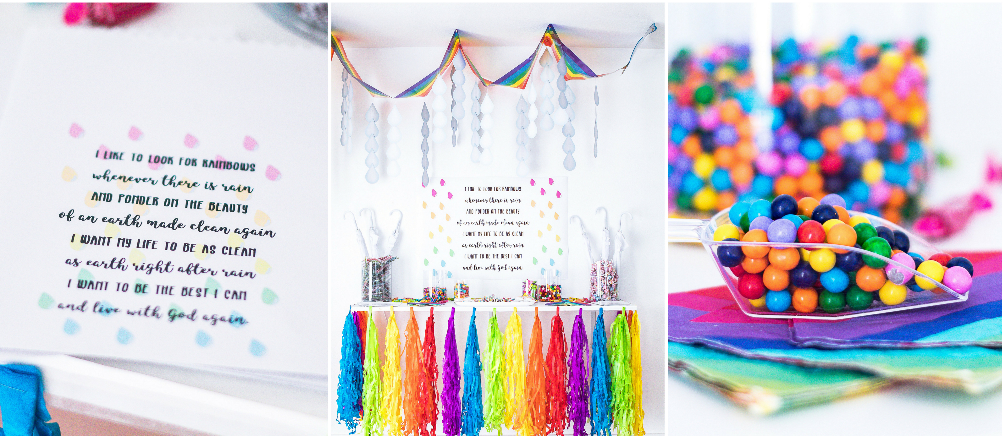 Baptism Rainbow Candy Buffet 