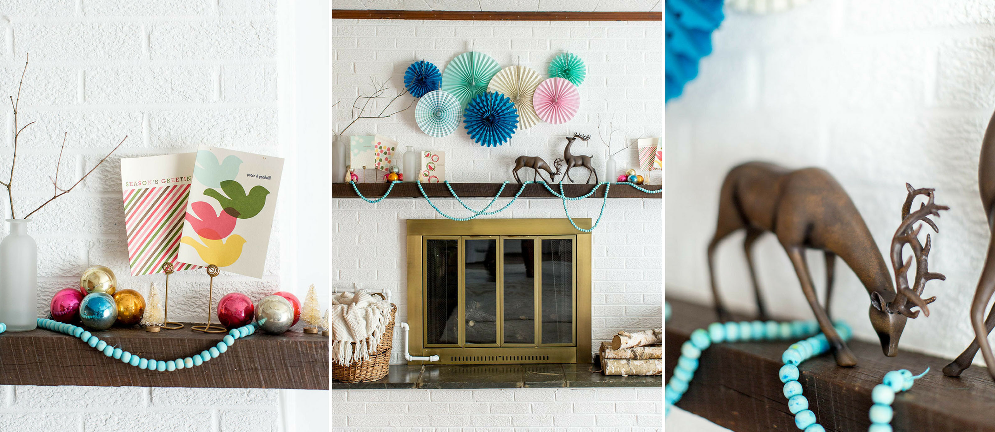 How To Style A Bright Christmas Mantle