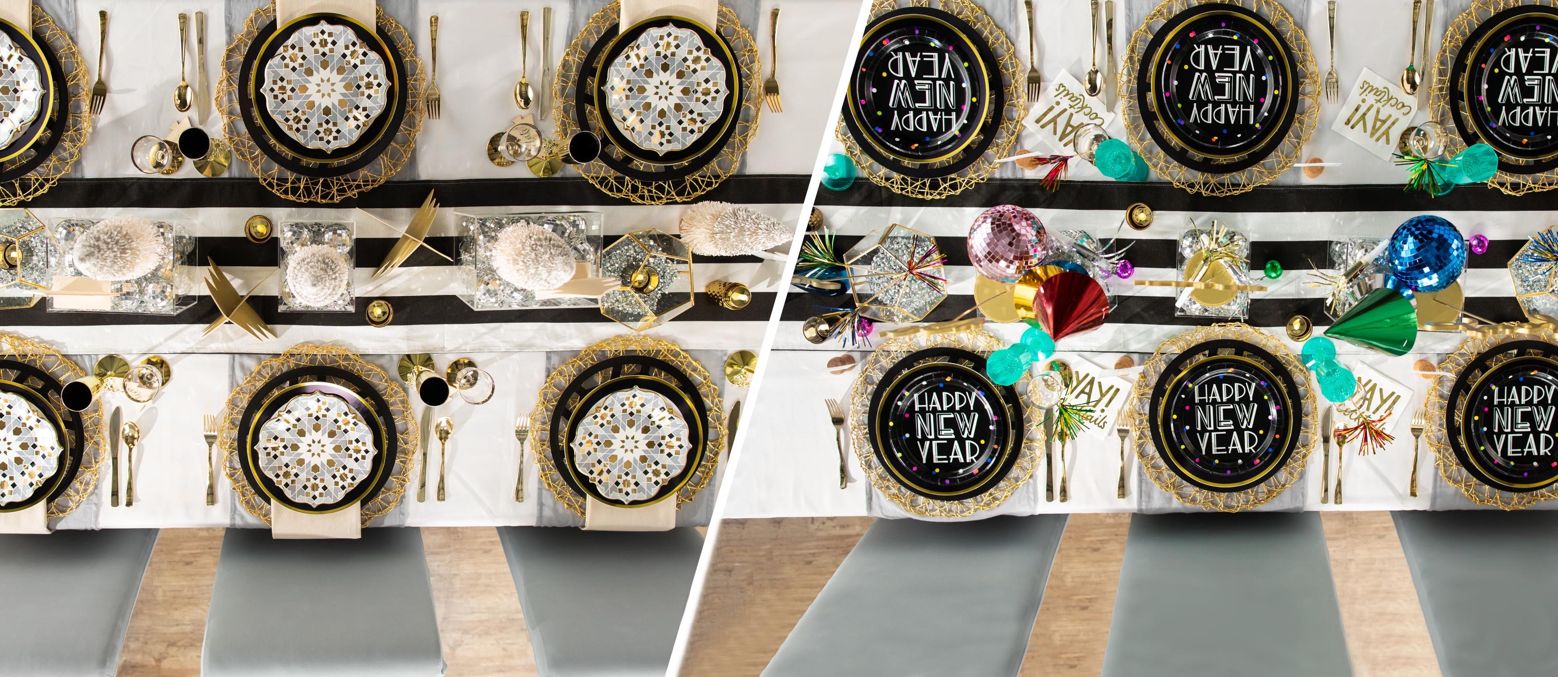 Christmas to New Year's Transitional Tablescape Idea