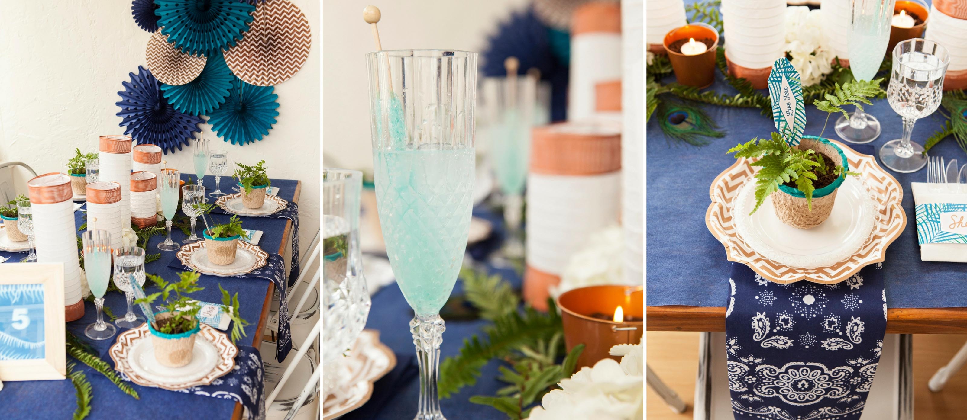 DIY Indigo Boho Wedding Tablescape