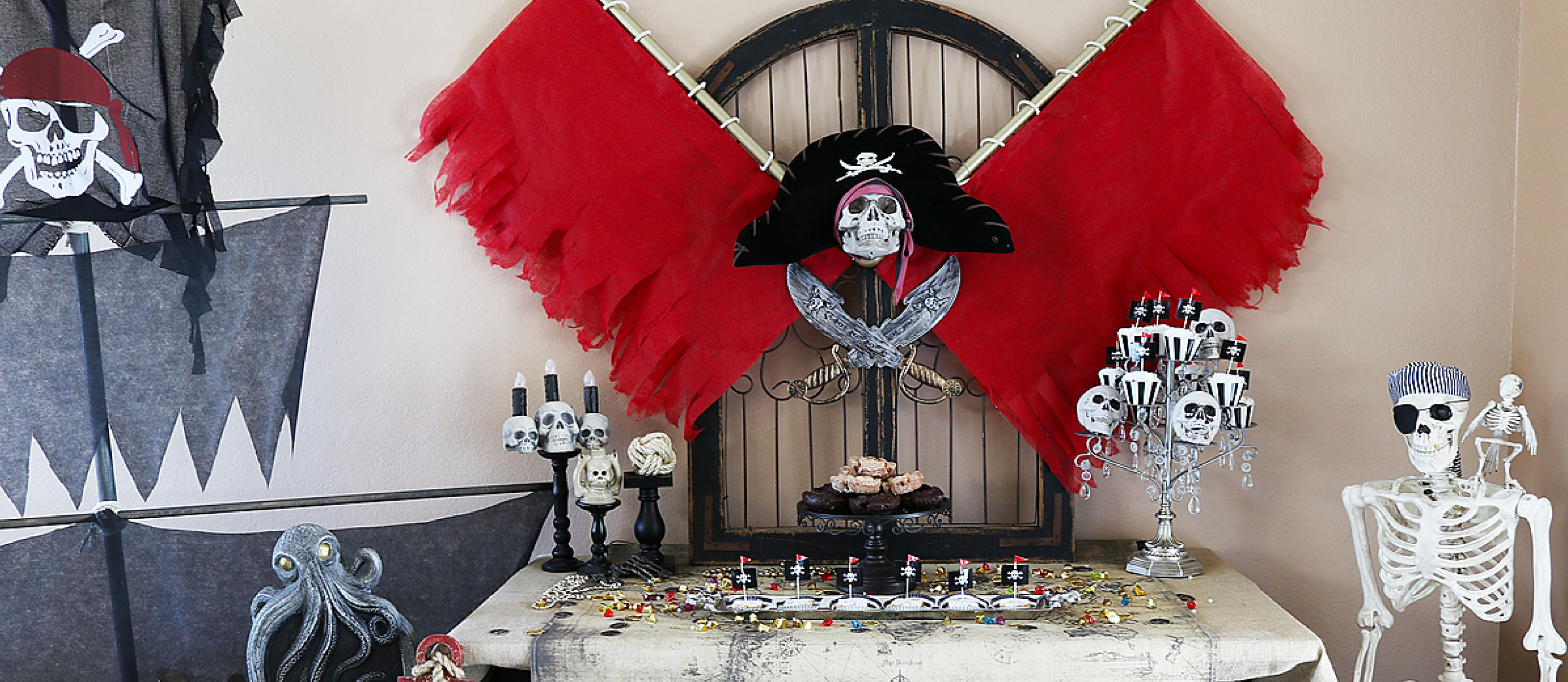 Pirate Ceiling Caribbean Theme Birthday Party InstaView Wall Decoration 