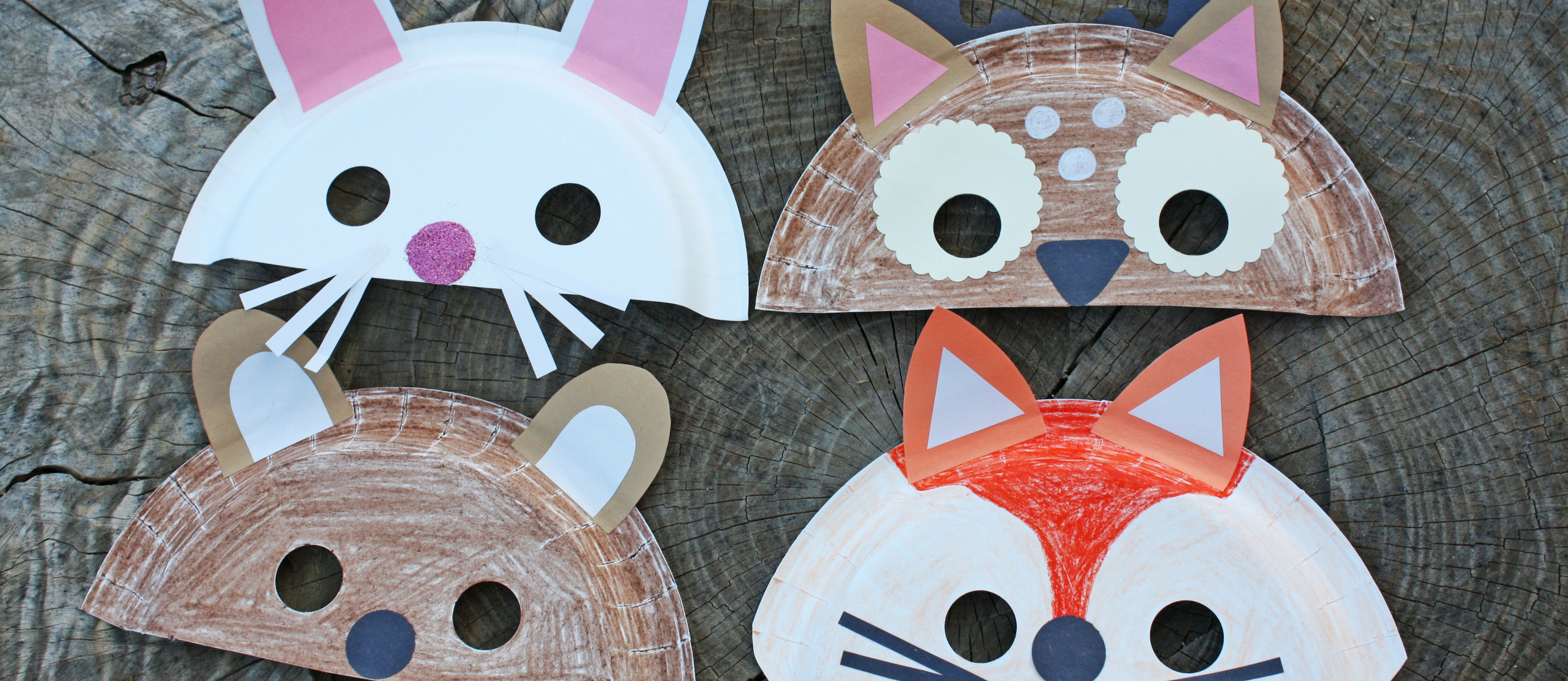 Woodland Animal Paper Plate Masks Fun365