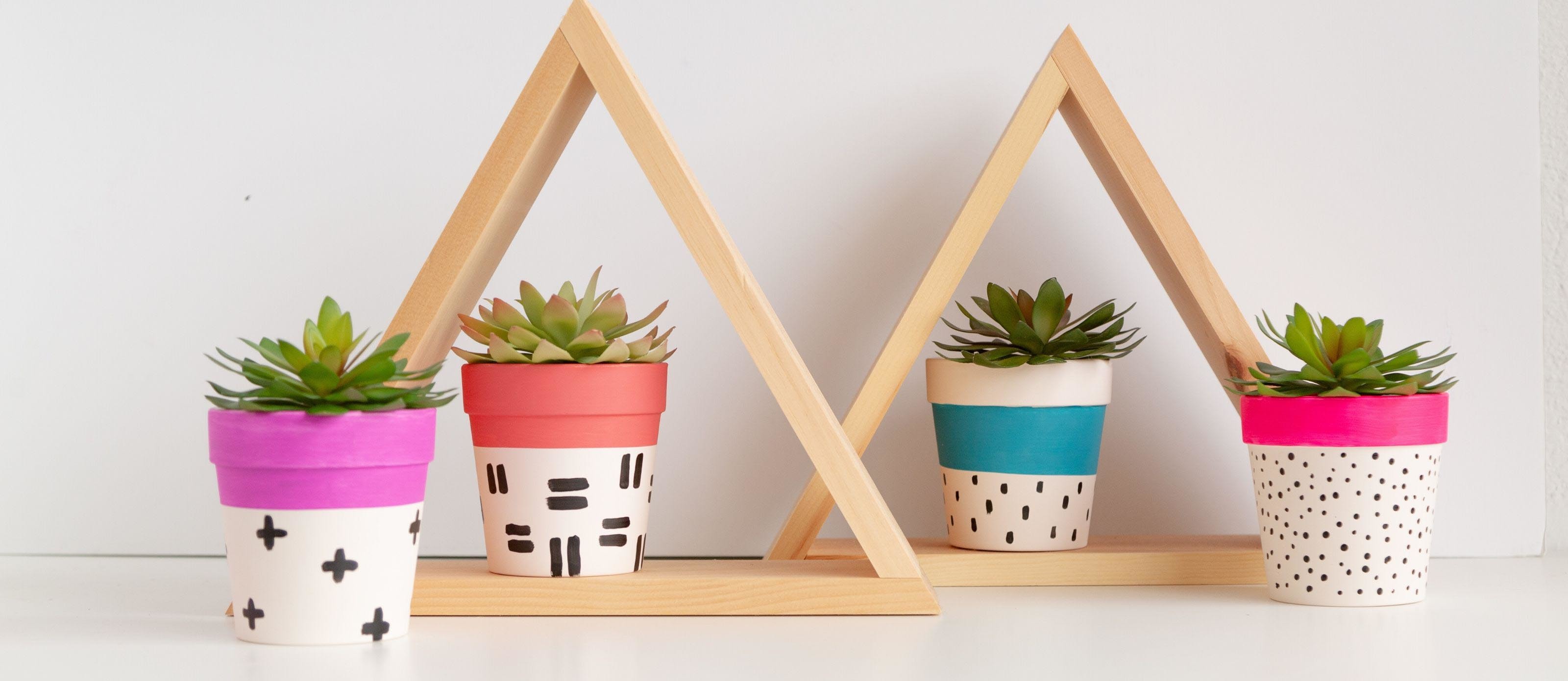 Simple Painted Pots for plants - Alice and Lois