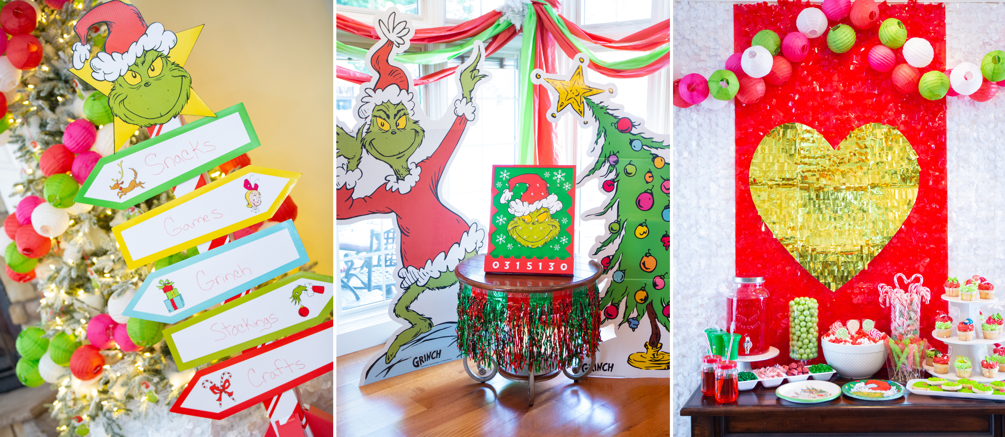 Drink Up Grinches Banner Grinch Sign - Grinch Birthday Party Decorations -  Whoville Grinch Christmas Party Decorations - Drink Up Grinches Decorations
