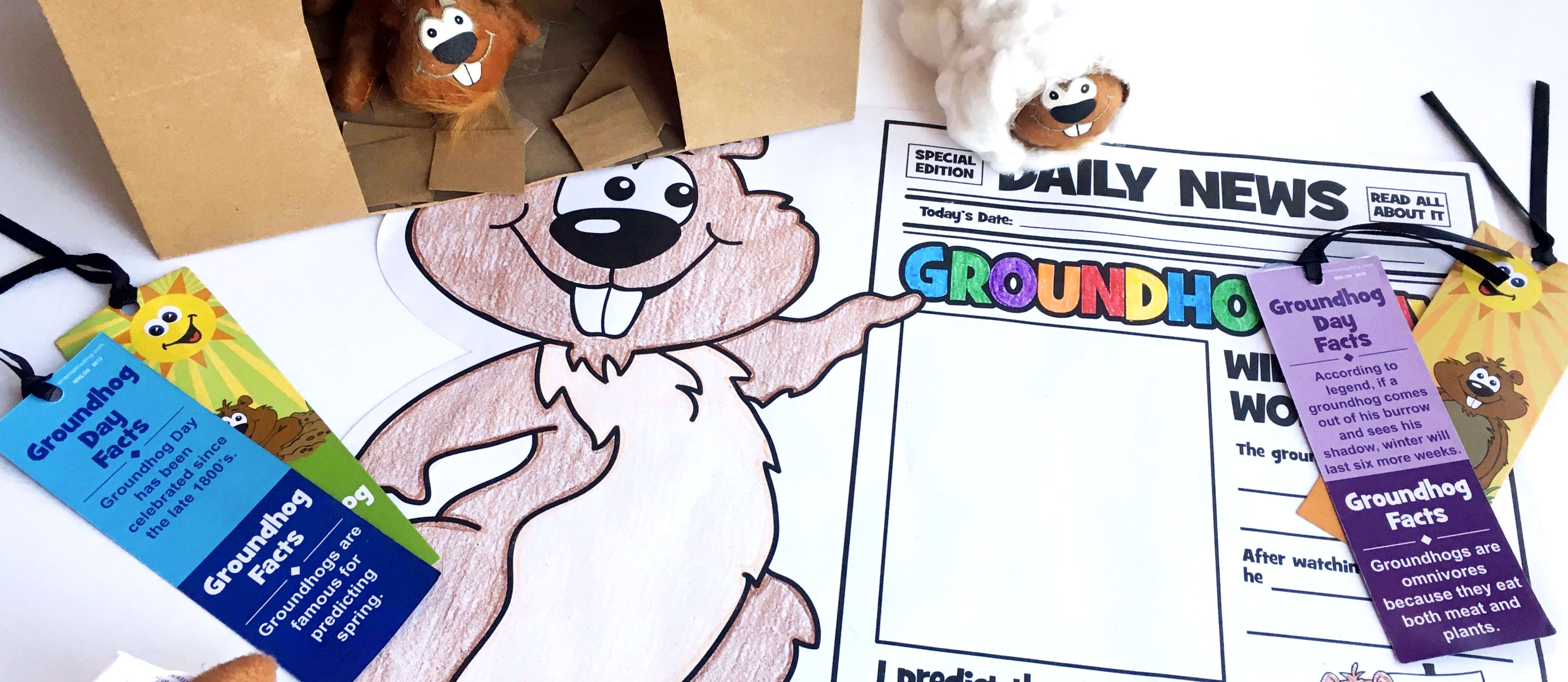 groundhog day snowball fight clipart