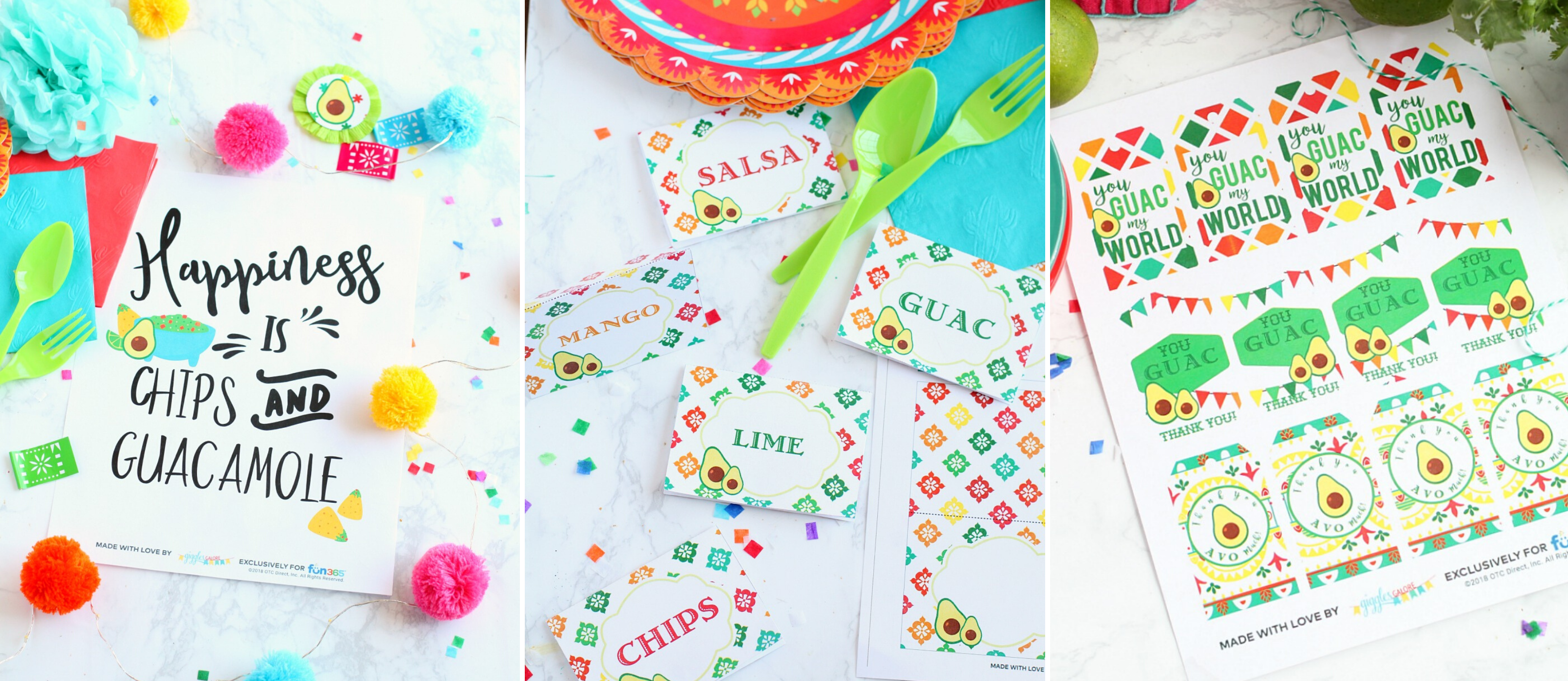 Guacamole Bar Printable Pack
