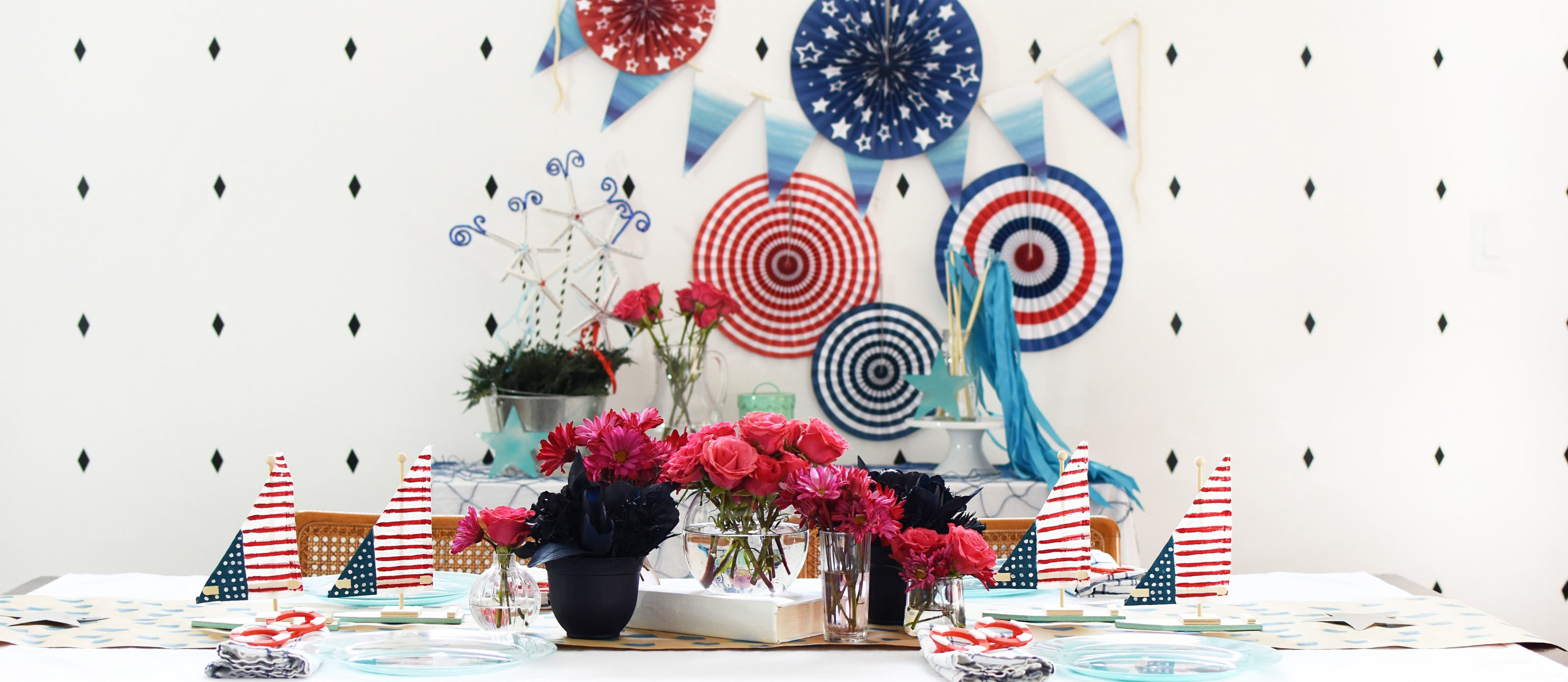 Nautical Patriotic Table Display