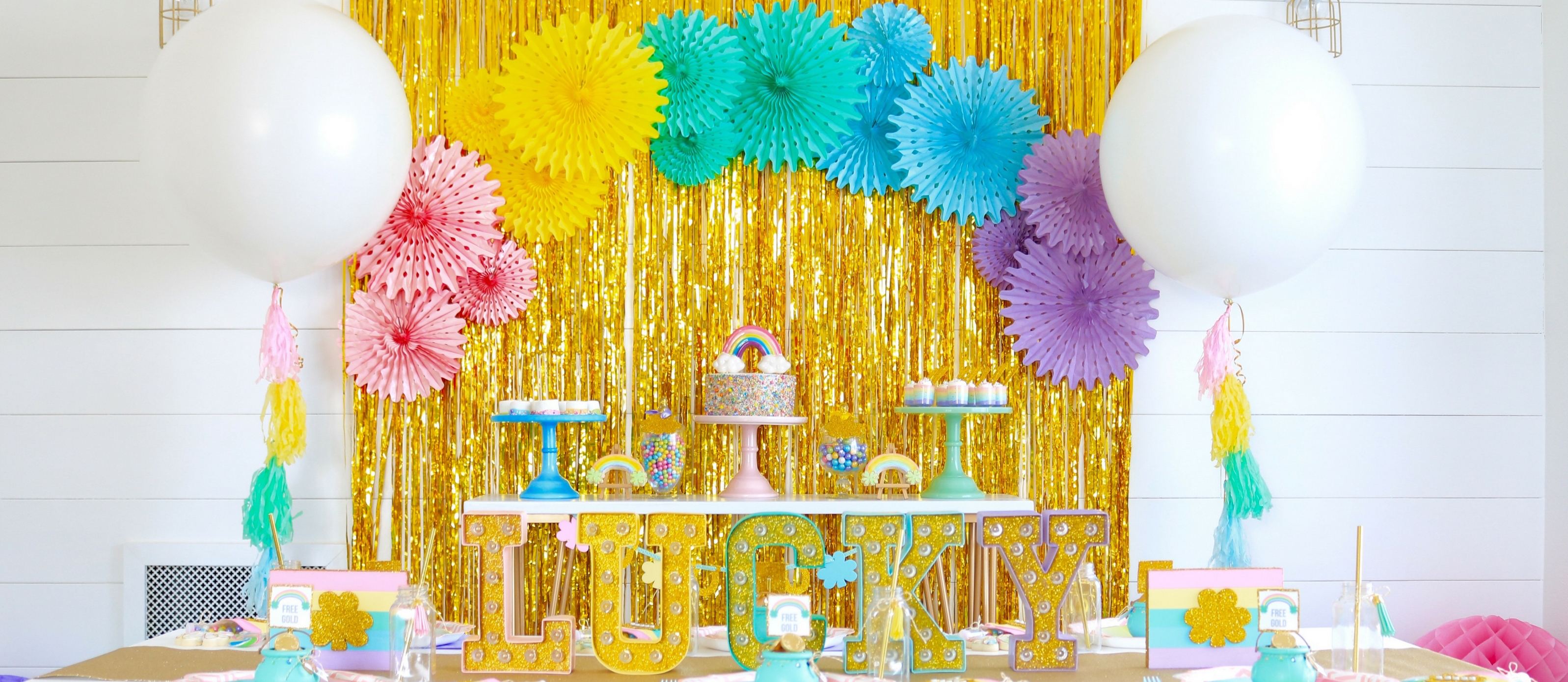 Pastel Rainbow St. Patrick's Day Party