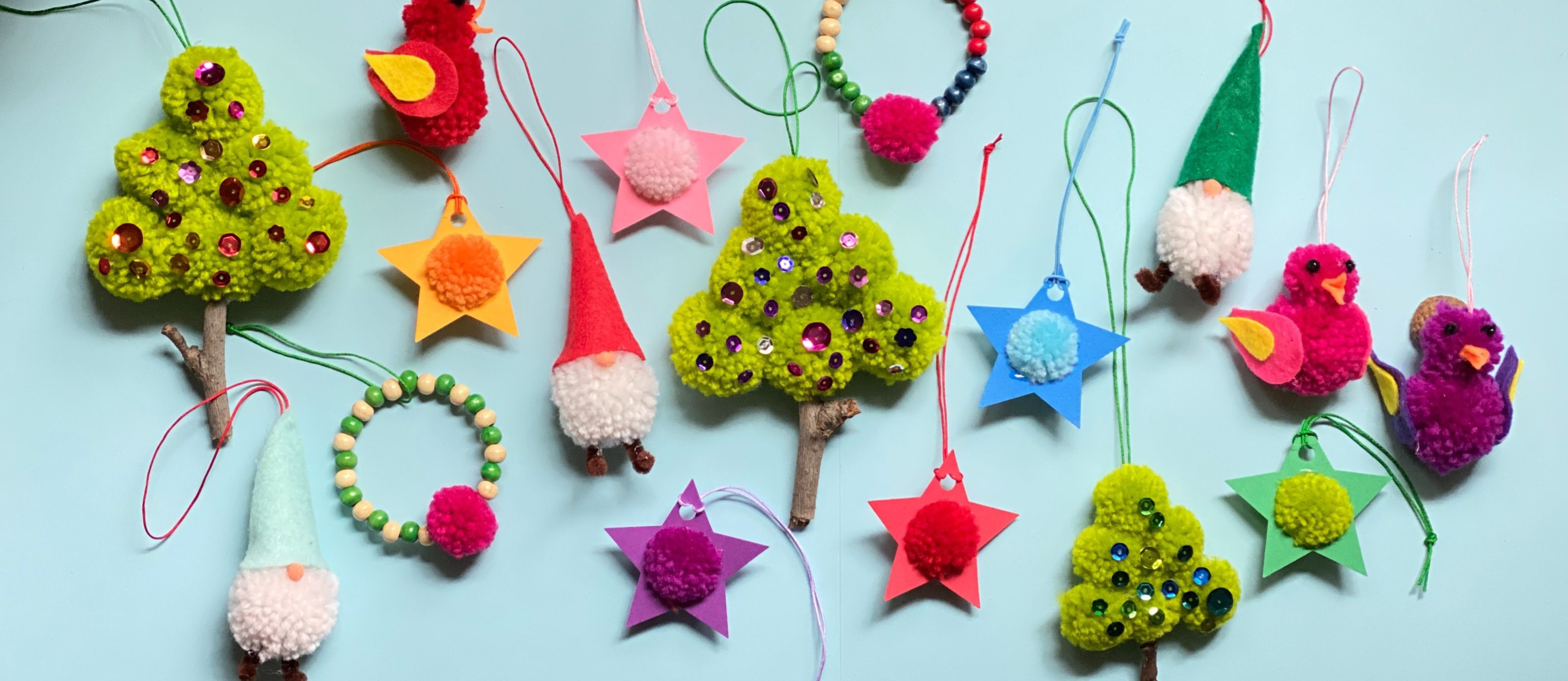 Pom Pom Christmas Ornament for Kids - Life Over C's