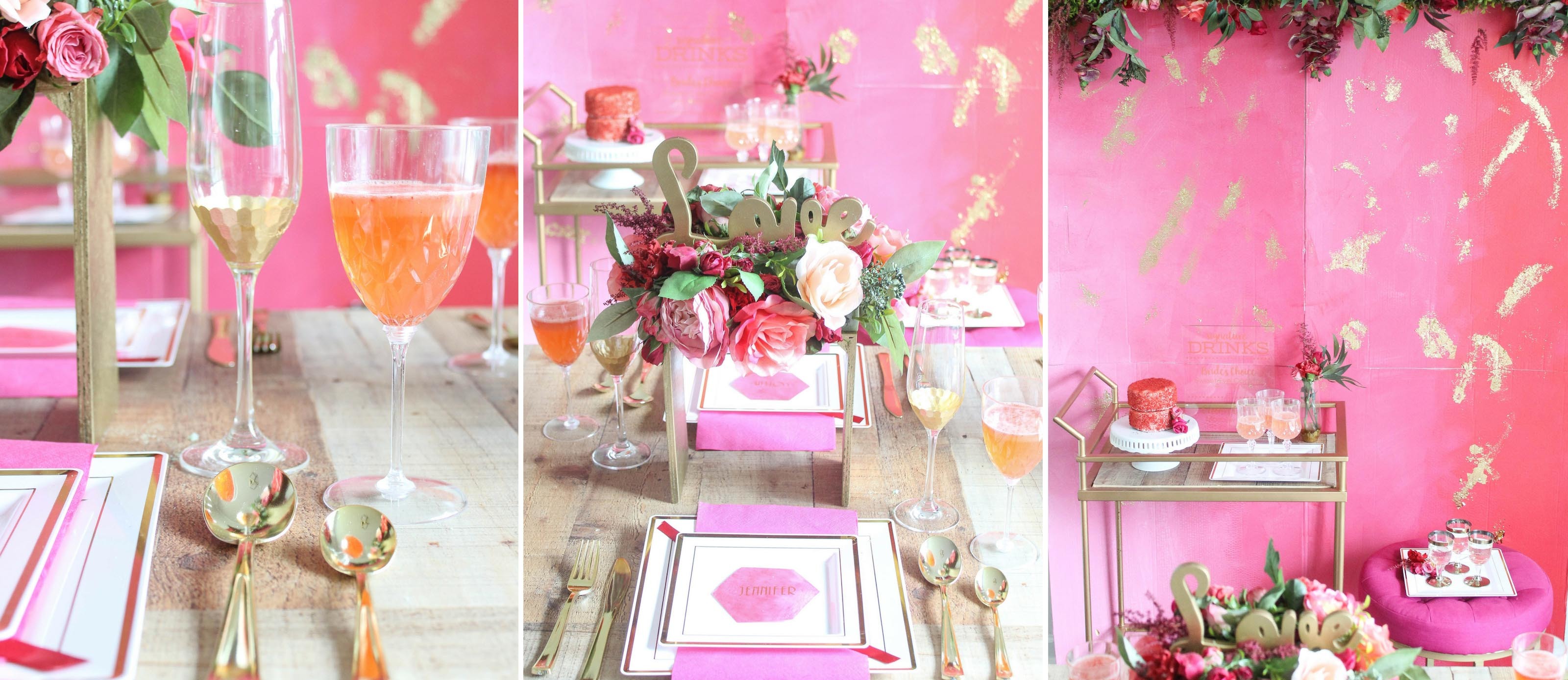 Red, Pink and Gold Wedding