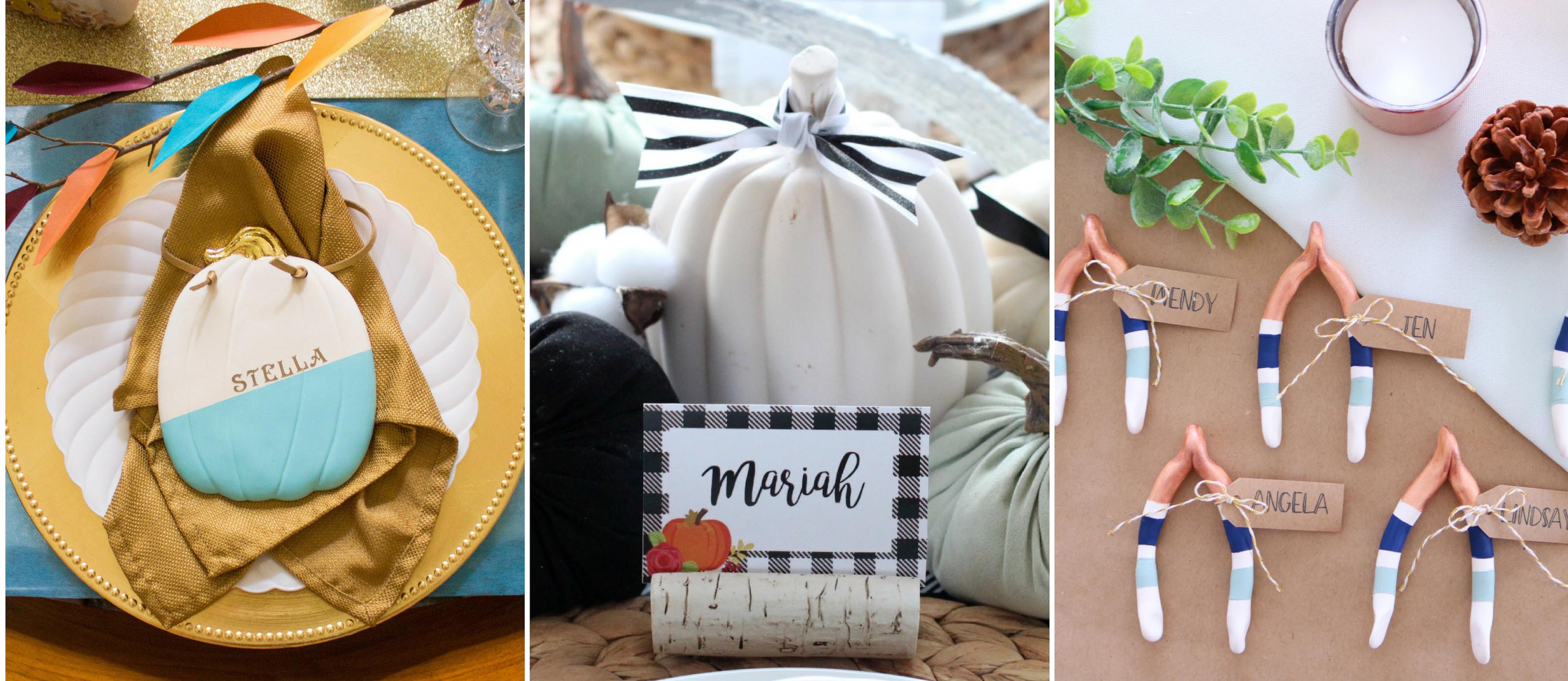 12 DIY Thanksgiving Place Cards 