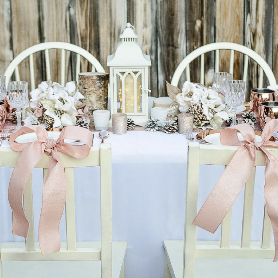Champagne and Blush Winter Wedding