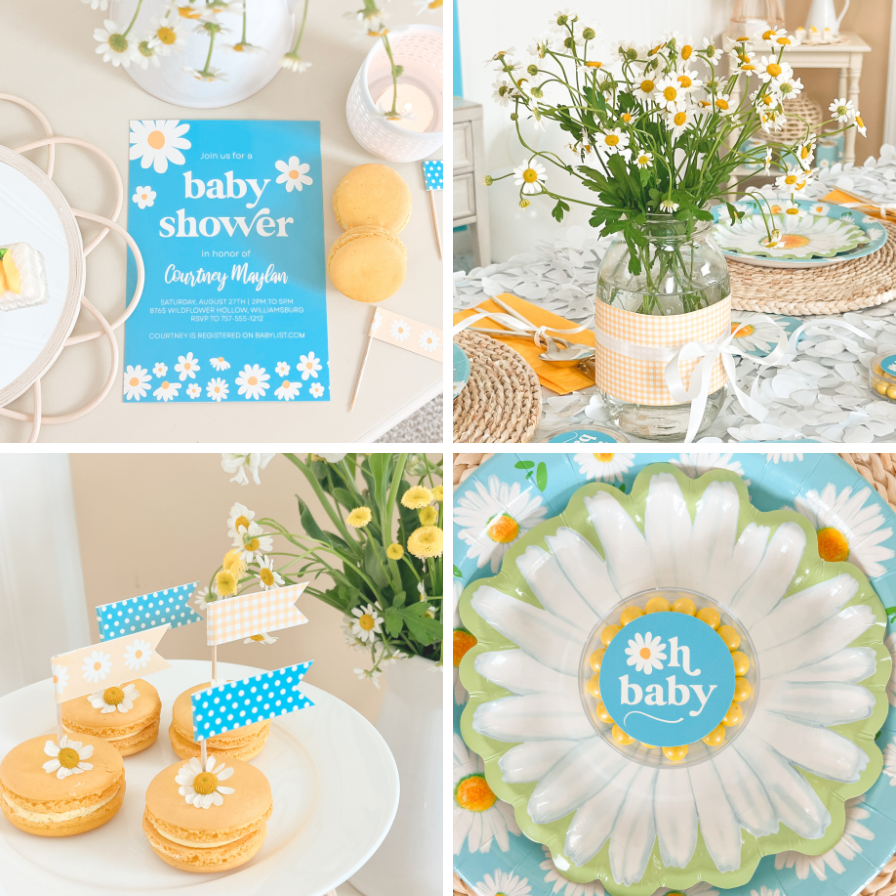 Daisy Baby Shower Printables