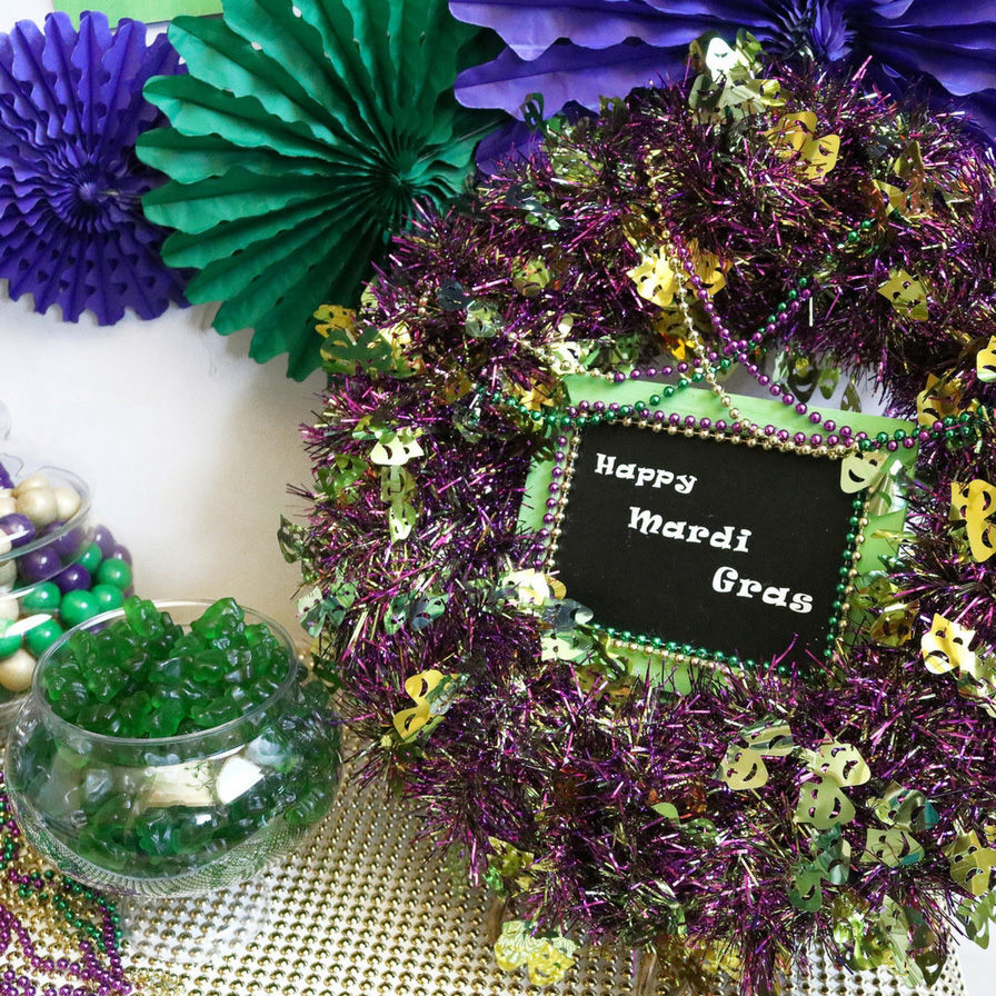 Mardi Gras Candy Buffet Idea