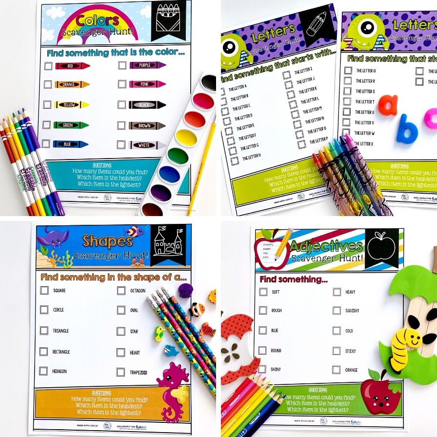 5 Scavenger Hunt Printables for Kids