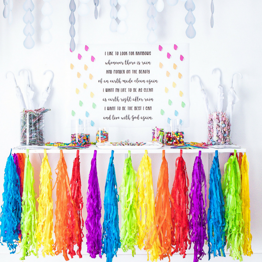 Baptism Rainbow Candy Buffet