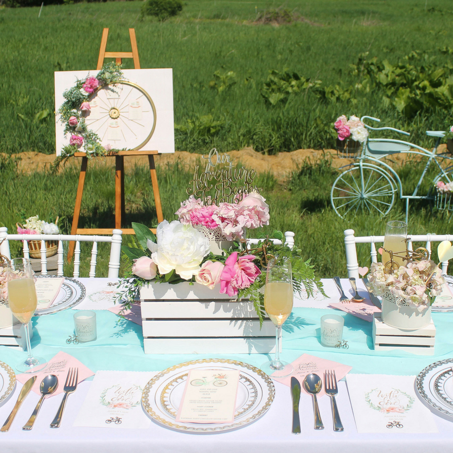Romantic Bicycle Inspired Wedding
