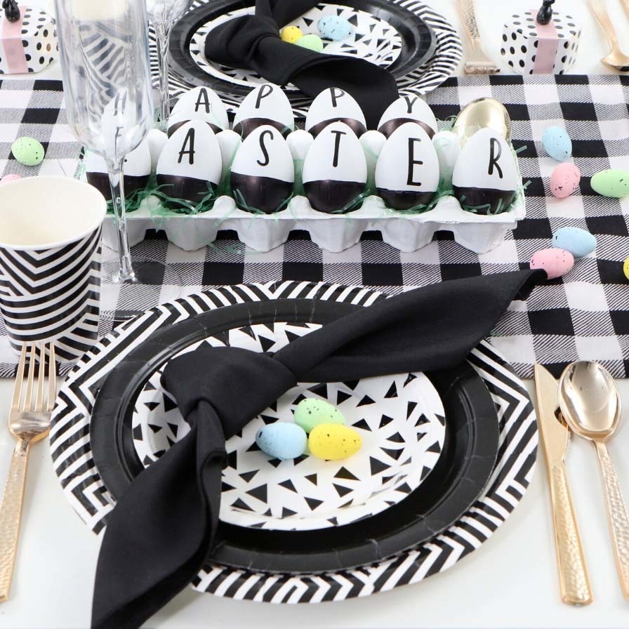 Black & White Easter Tablescape
