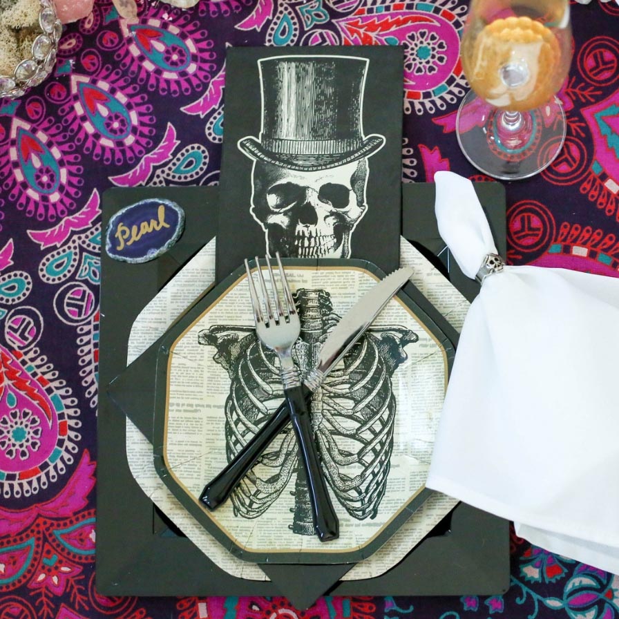 Boho Glam Halloween Tablescape