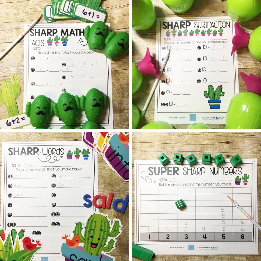Cactus Lesson Ideas with Free Worksheets