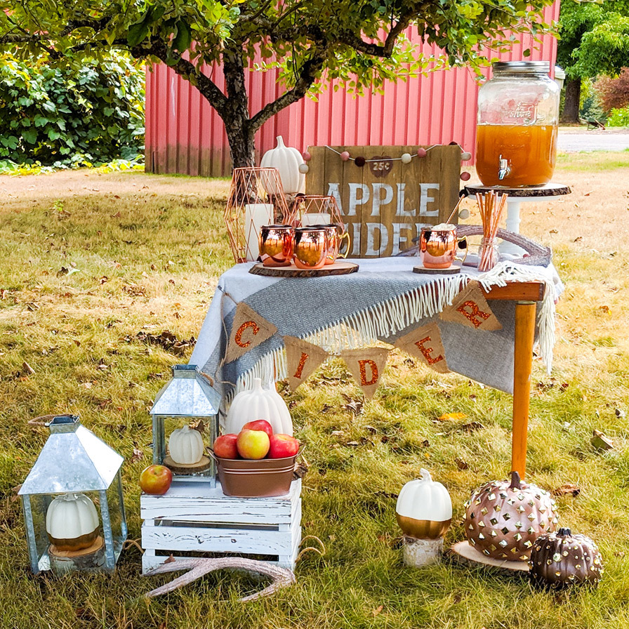 Rose Gold Cider Station