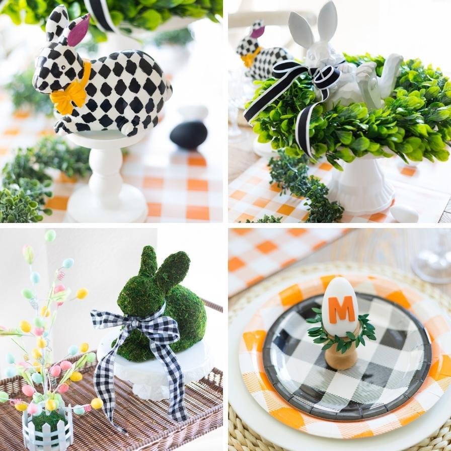 Checkered Easter Table Idea