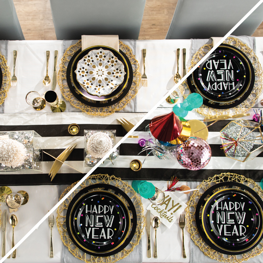Christmas to New Year's Transitional Tablescape Idea