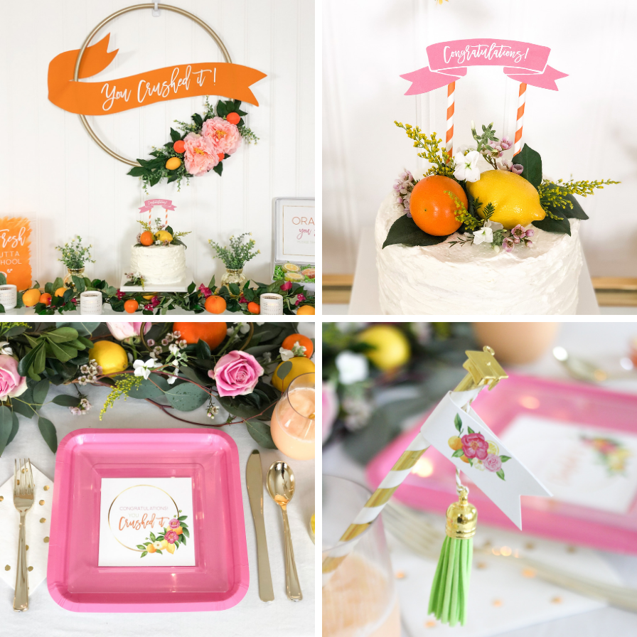 Citrus Inspired Graduation Party Printables
