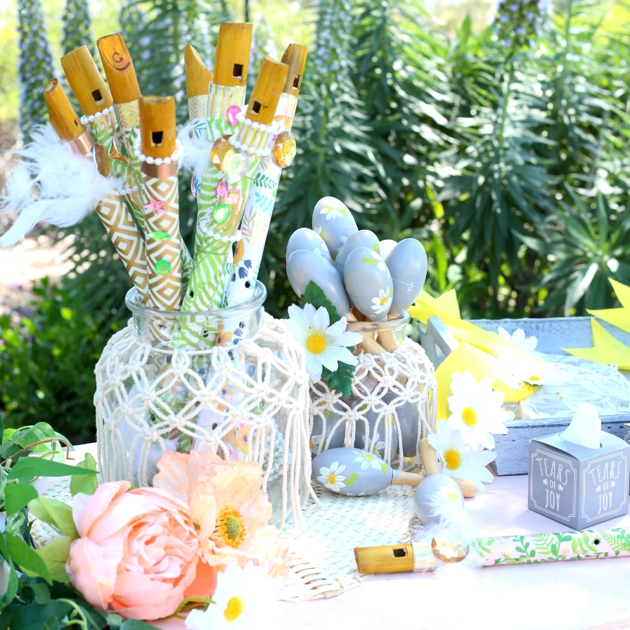 Yellow, Gray and Daisy Wedding