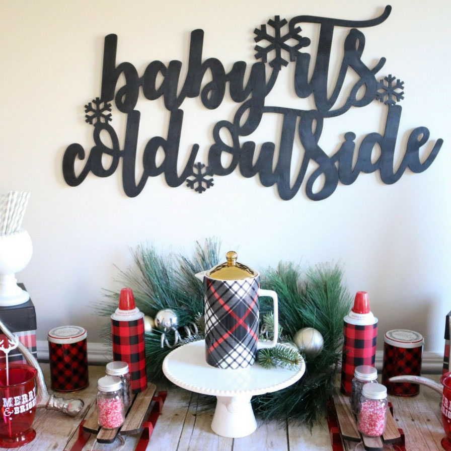 DIY Cozy Christmas Hot Cocoa Bar
