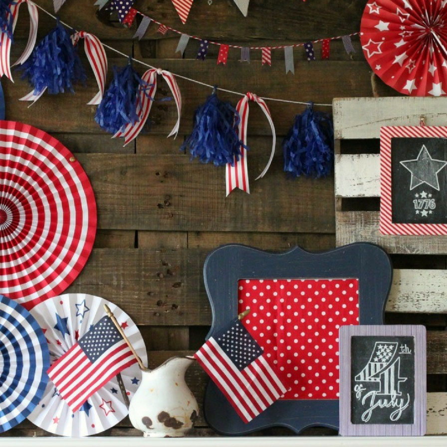 Patriotic Mantle Display Fun365   Diy Patriotic Home Decor Ideas Card 