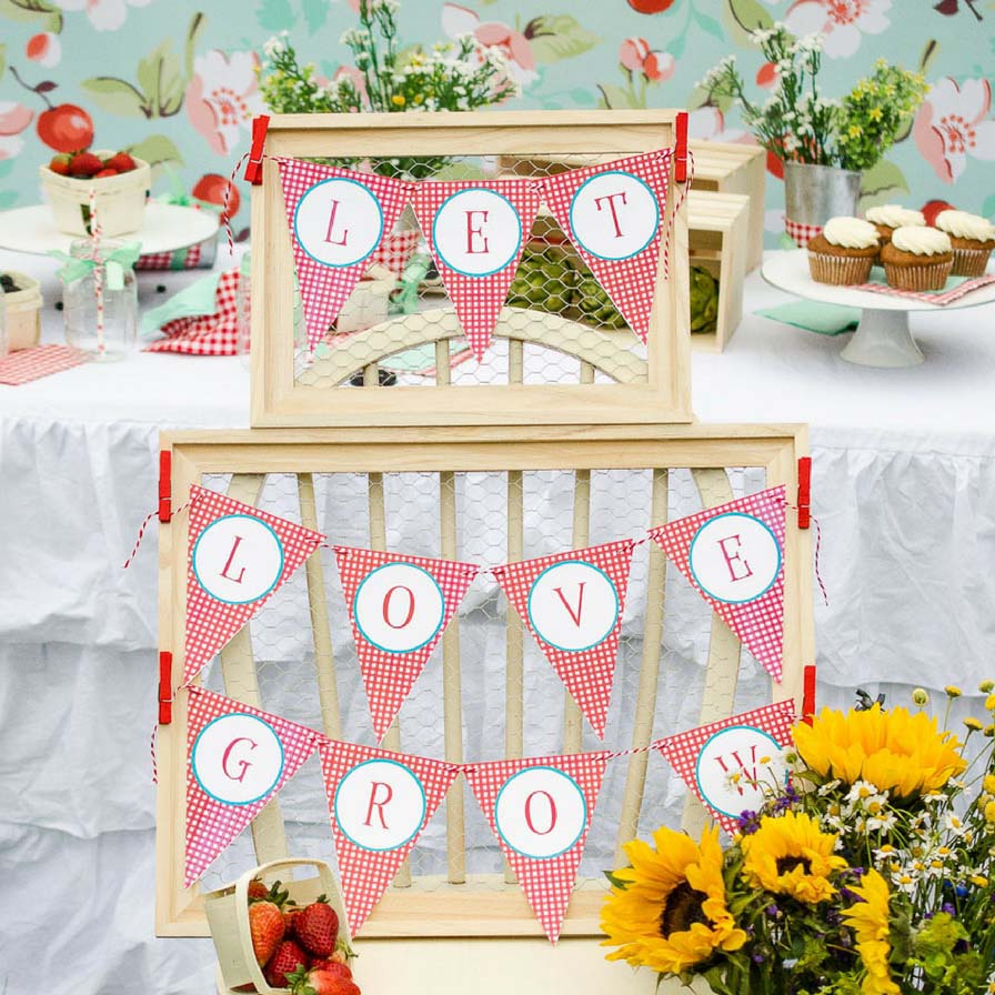 Farmers' Market Themed Bridal Shower