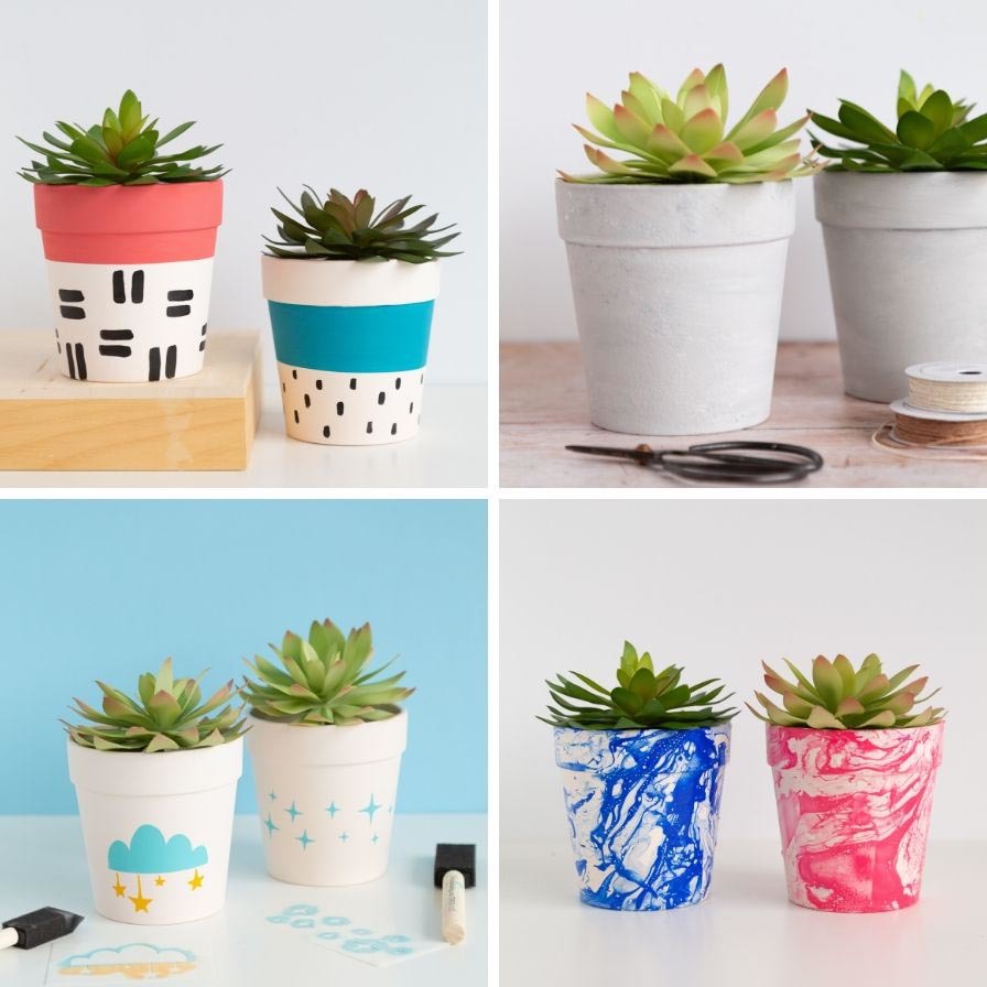 DIY Ceramic Flowerpots