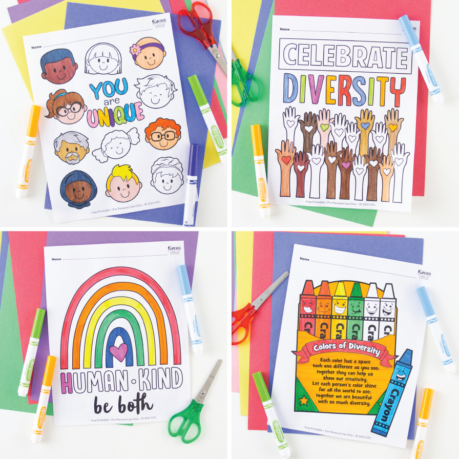 Cultural Diversity Coloring Pages