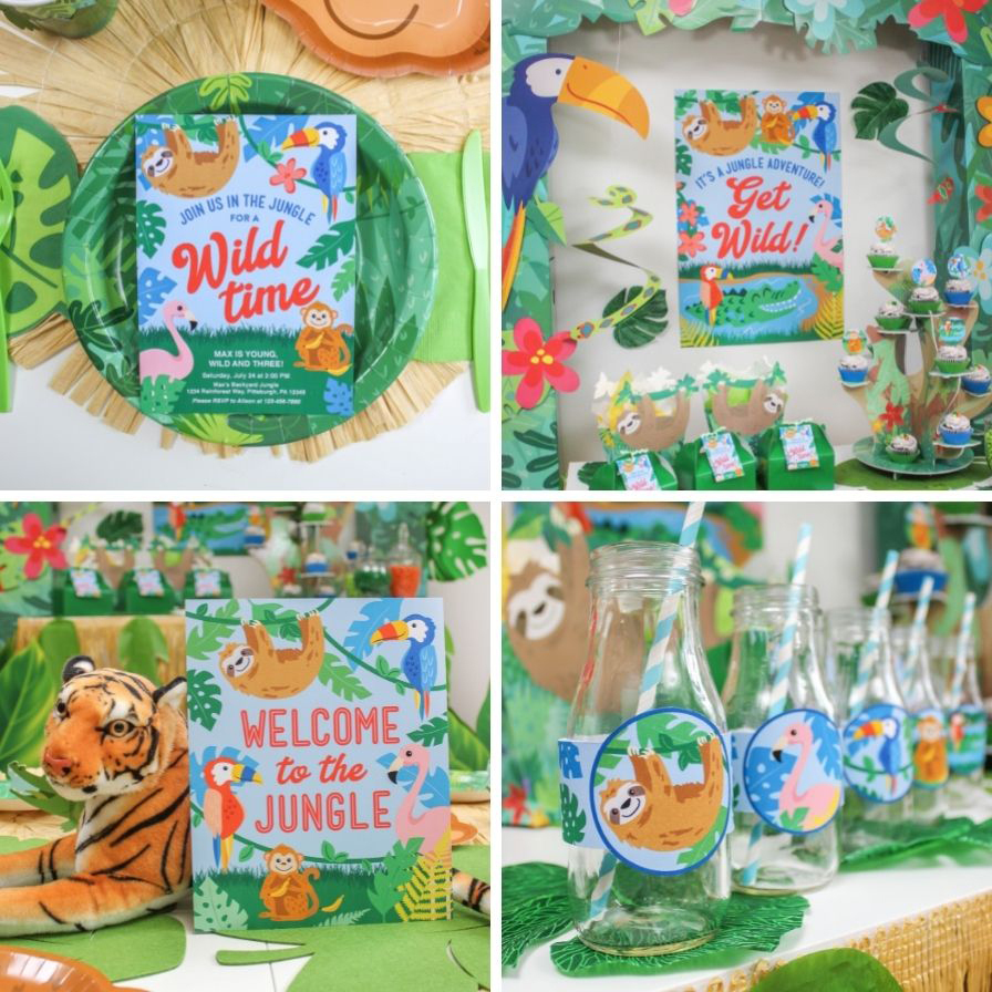 Jungle Birthday Party Printable Pack | Fun365