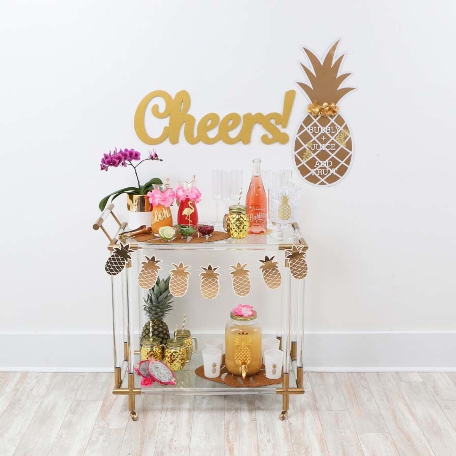 Mimosa Bar Sign Cheers Bridal Shower Wedding Fruit Juice Sign Floral  Pink