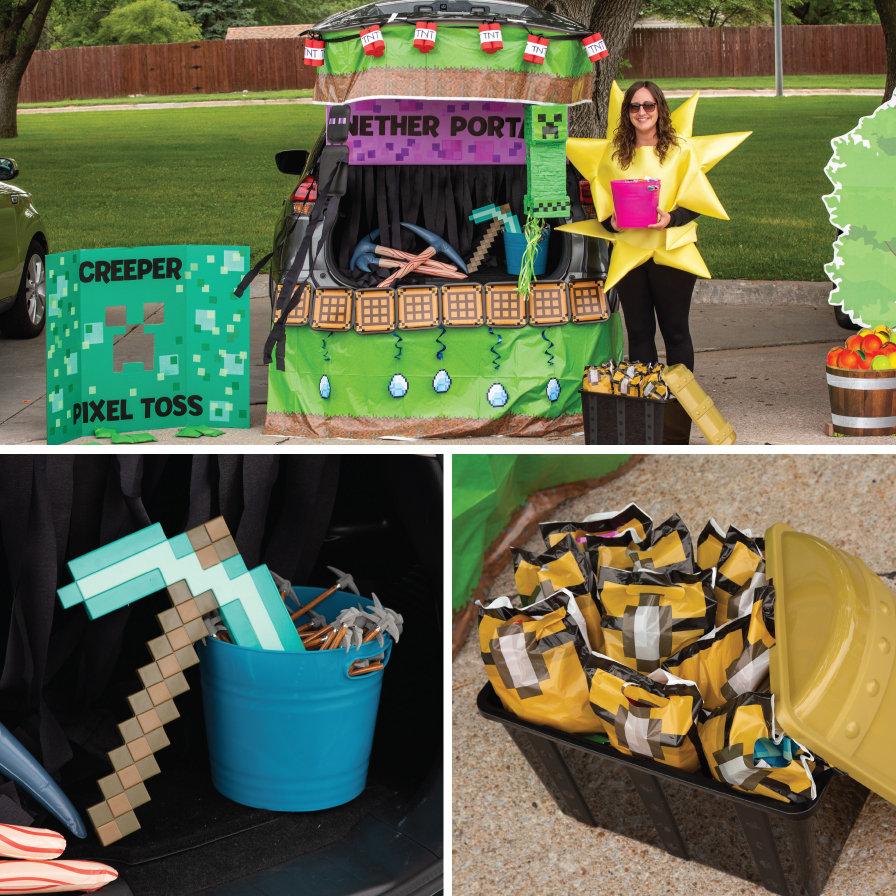 Minecraft Inspired Trunk or Treat Idea