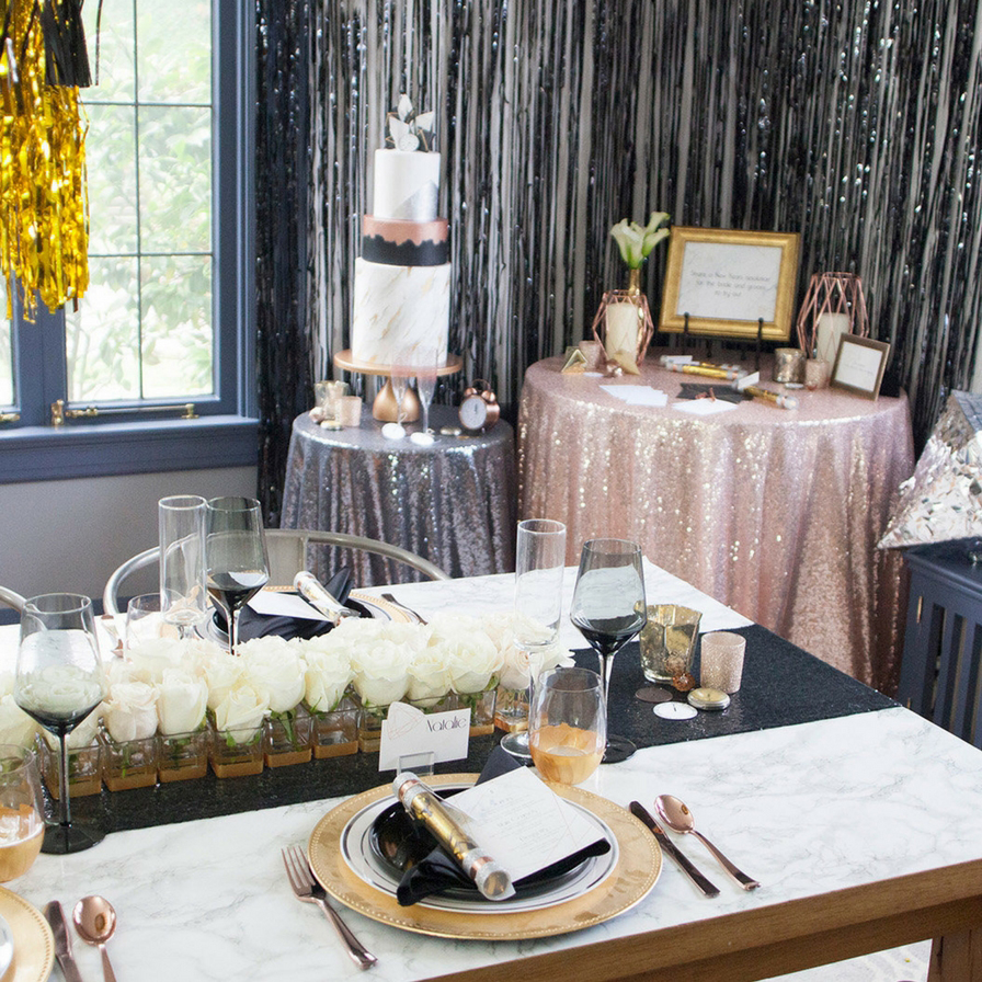 Mix Metallic New Year's Eve Wedding